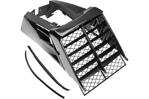 Fexhull Black Plastic Gas Tank Side Covers and Grill fit for Yamaha Banshee 350 YFZ350 1987-2006 2GU-21711-A0-00