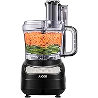 Food Processor, AICOK Compact Food Processor, Multifunctional 12 Cup Electric Food Chopper, 4 Speed Controls Food…