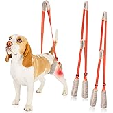 Mixweer 2 Pcs Dog Support Harness for Back Legs Dog Rear Lifting Sling Aid with Handle and Shoulder Strap Hind Leg Support for Pet Mobility Helps Puppy with Poor Stability Joint Injuries(Orange)