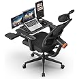 Newtral Ergonomic Office Chair, Ergonomic Mesh High Back Desk Chair, Computer Task Chair, with Footrest, Adaptive Lumbar Support（with Laptop Table）