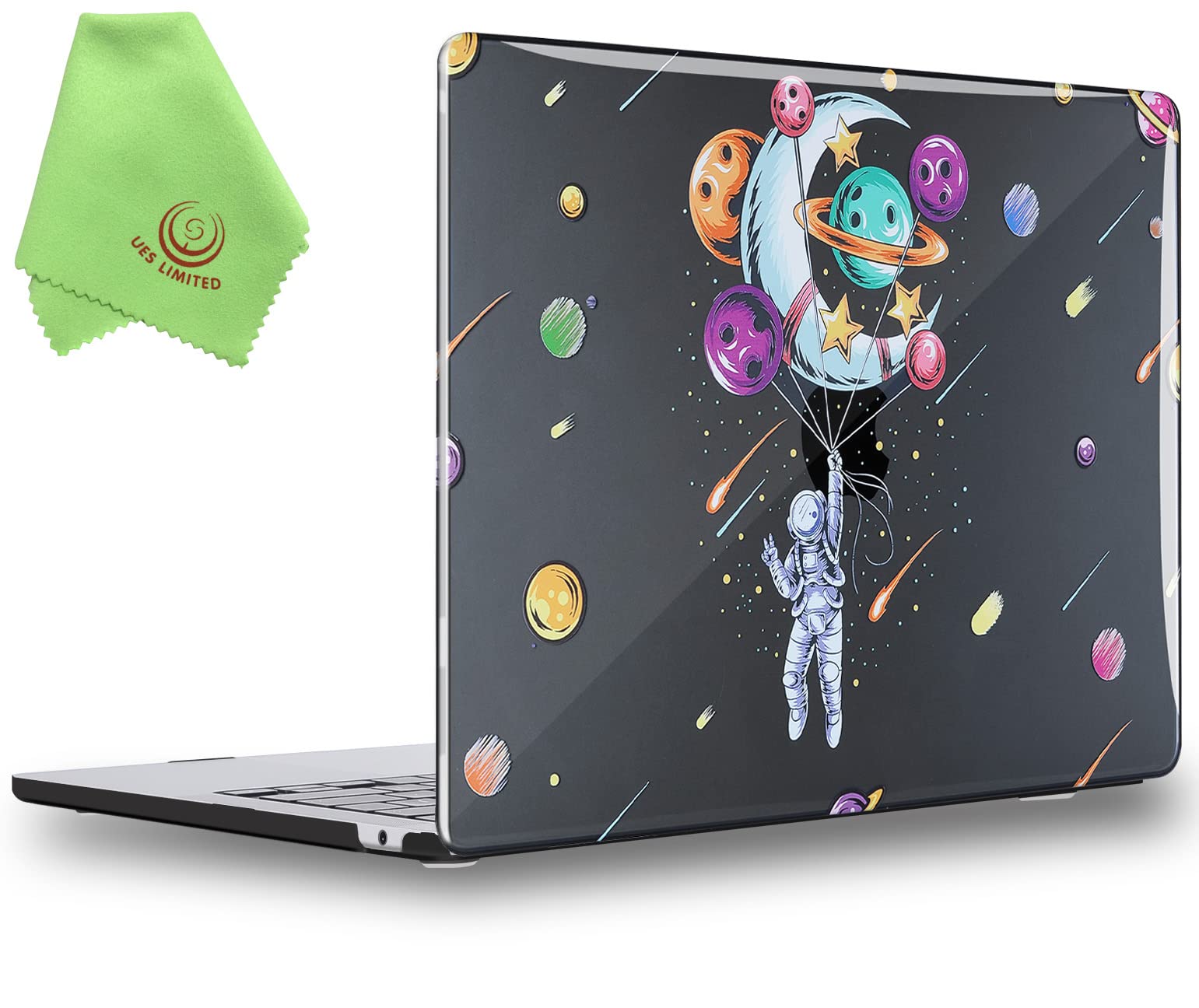 UESWILL Compatible with 2022-2026 MacBook Air 13 inch M5 M4 M3 M2 Case Model A3449 A3240 A3113 A2681 Mac Air 13.6, Pattern Hard Shell Case Cover + Microfiber Cloth, Balloon