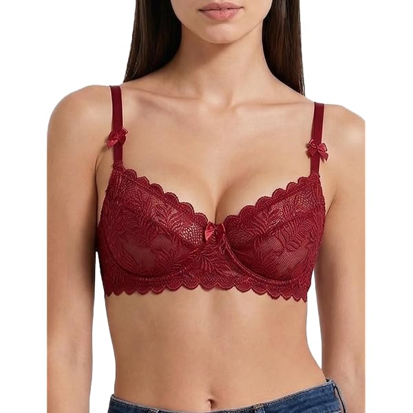 Paradis Exotique Half-Cup Underwire Lace Bra- Balconette Style