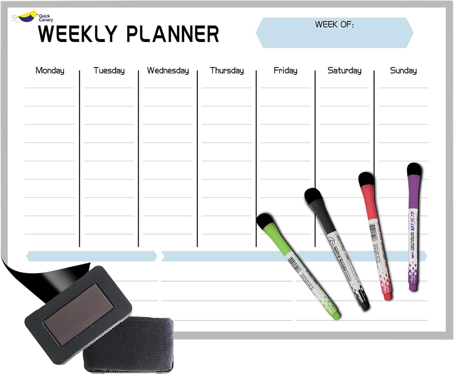 Best Refrigerator Dry Erase Board Magnetic Weekly Calendar Vertical 