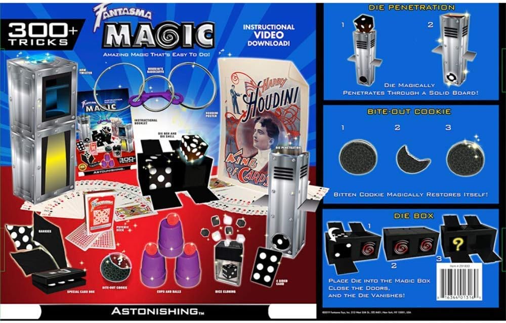 Fantasma Astonishing Magic Set with Instructional Video & Fully-Illustrated Manual - Learn 300 Fun Astonishing Magic Tricks - Adults & Children 7+: Toys & Games