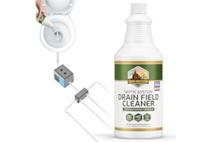 SEPTIC TREATMENT BY CABIN OBSESSION Septic System Drain Field Cleaner (32 oz) - Professional Strength Concentrated Shock Septic Treatment to Open Clogs in The Septic Leach and Drain Field - Prevent Backups and Overflows