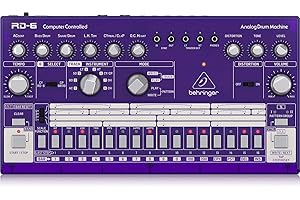 Behringer RHYTHM DESIGNER RD-6-GP Analog Drum Machine with 8 Drum Sounds, 64 Step Sequencer and Distortion Effects