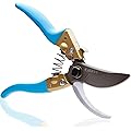 Pruning Shears Casfuy SK-5 Steel Blade Bypass Pruner with PTFE Coating and Safety Lock for Garden