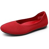 DREAM PAIRS Wide Ballet Flats Shoes for Women, Width Foldable Knit Women's Flats with Arch Support, Comfortable Shoes for Women Dressy Casual Work Office