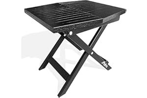 Melino Wooden Folding Outdoor Side Table, FSC Certified Acacia Weatherproof Side Tables, Wood Folding Small Table for Outdoor, Patio, Porch, Pool, Backyard, Garden, Balcony and Deck - Black