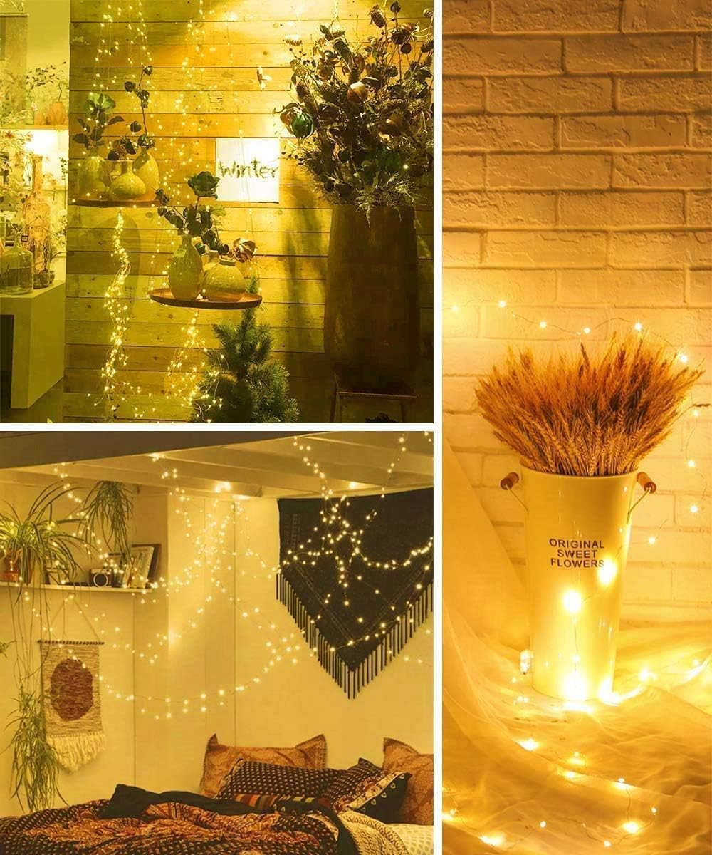 Govee Led Fairy Lights Bedroom, 66 Feet Fairy Lights Plug in, 200 LEDs Remote Control Fairy Lights with 8 Scence Modes 4 Timing Options USB Fairy Lights for Indoor Outdoor Decoration Warm White : Garden & Outdoor