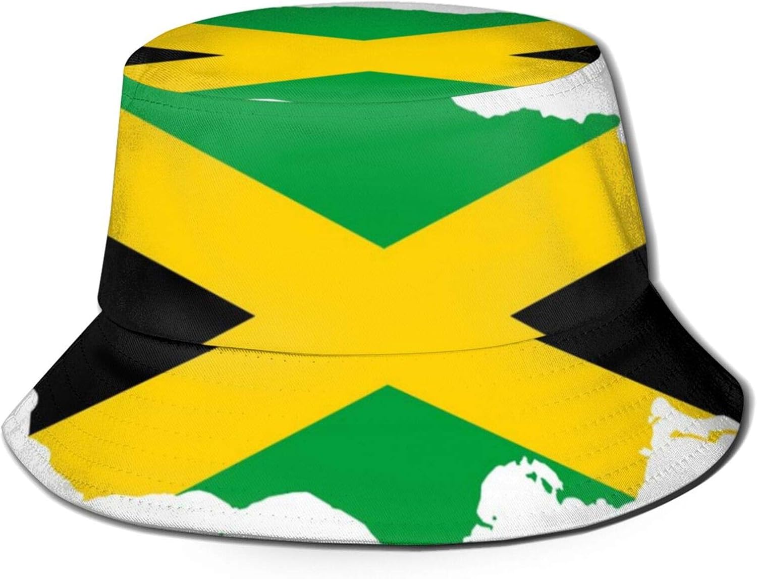 PNNUO Sun Bucket Hat Jamaican Flag Bucket Hats Foldable Sun Protection