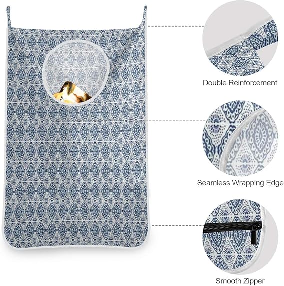 KIMDFACE Bolsa de Tela Oxford para Ropa Sucia Que se cuelga en Las