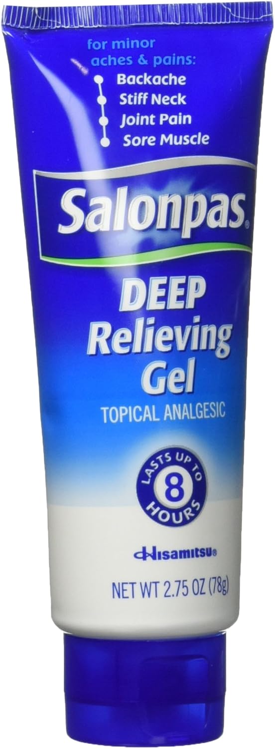 Salonpas Deep Pain Relieving Gel, 2.75 Oz (Pack of 2