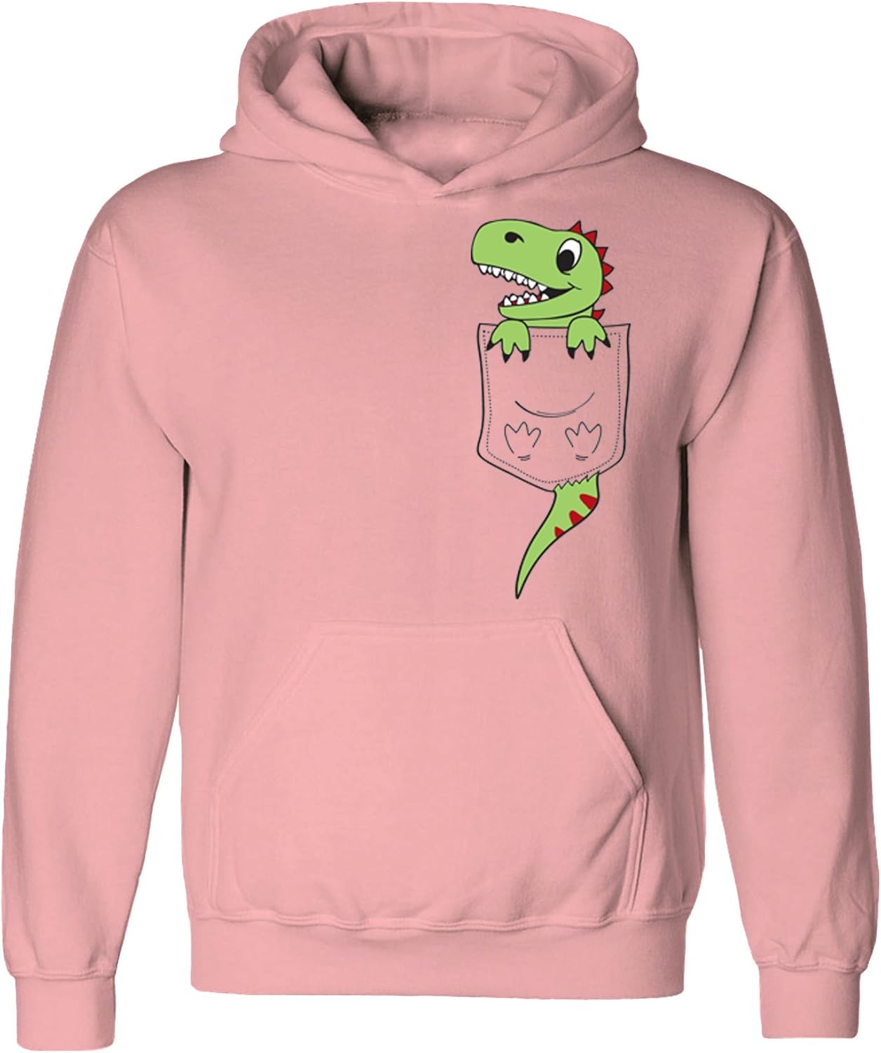 Youth Kids Childrens Pocket Dinosaur Dino Cute Character Print Pullover ...