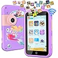 VATOS Kids Smart Phone Toy for Girls Boys 3 4 5 6 7 8 9 Years Old, 4" Large Touchscreen Mermaid Style Kids Cell Phone with Dual Camera, Music Player, Puzzle Game, 8GB Memory Learning Toy Birthday Gift