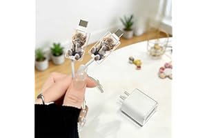 2pcs Acrylic Cute Business Cat Cable Protector, Type-C Compatible, Anti-Break Data Cable Cover, Beautiful and Durable Chargin