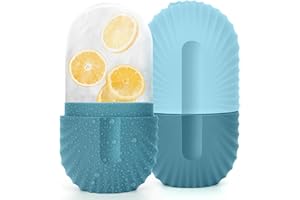 HSJL Ice Roller for Face, Silicone Ice Face Roller, Cube Design for Facial Beauty and Skin Care, Brightens and Enhances Natural Glow, Blue