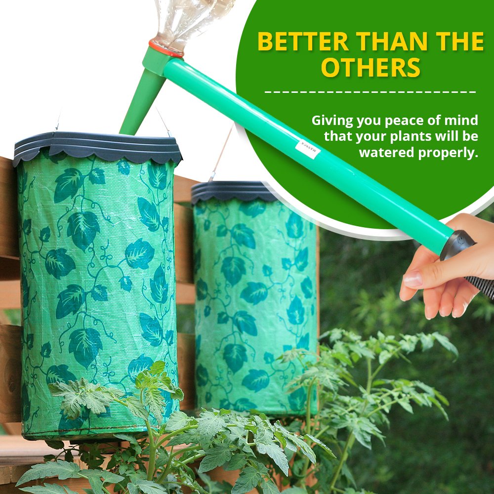 Massca Hanging Plant Waterer for Indoor and Outdoor Plants 16" Handled Funnel for Long Reach