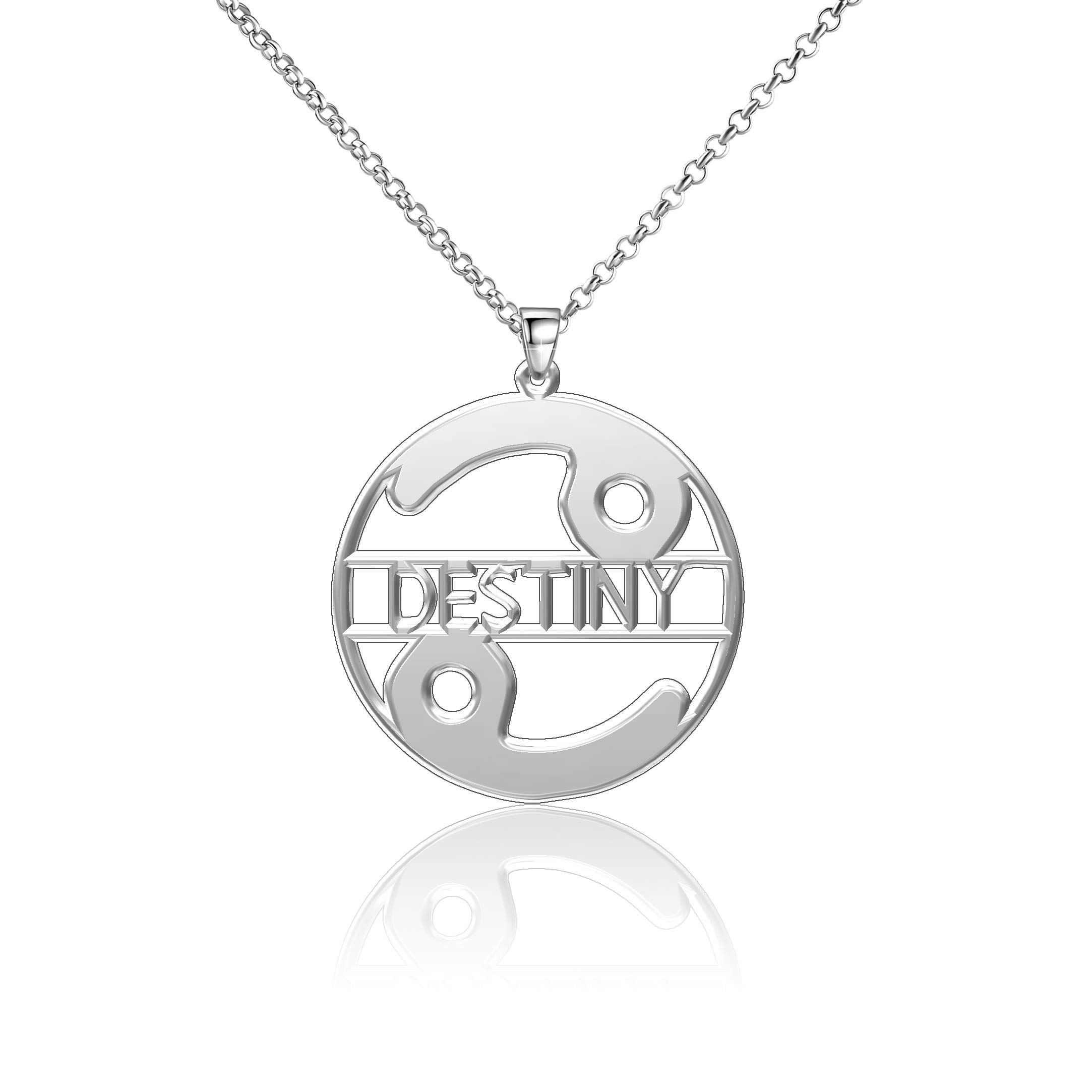 LoEnMe Jewelry Cancer Destiny Necklace Custom 925