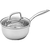 Amazon Basics Stainless Steel Sauce Pan with Lid, 1.5-Quart