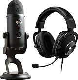 Logitech G PRO X Gaming Headset and Yeti Blackout Package view 1