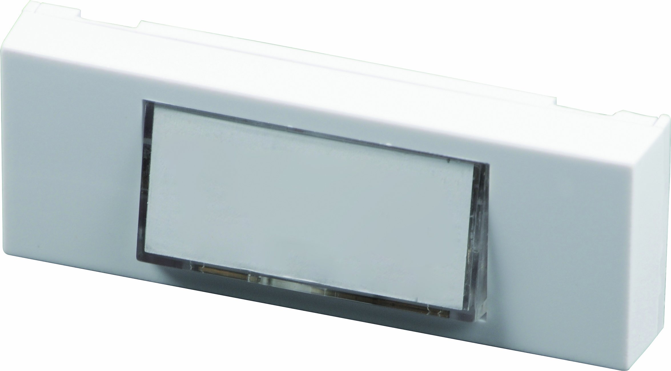 SCS SEN4130986 Rectangular Light-Up Push-Button Switch with Label and Casing White
