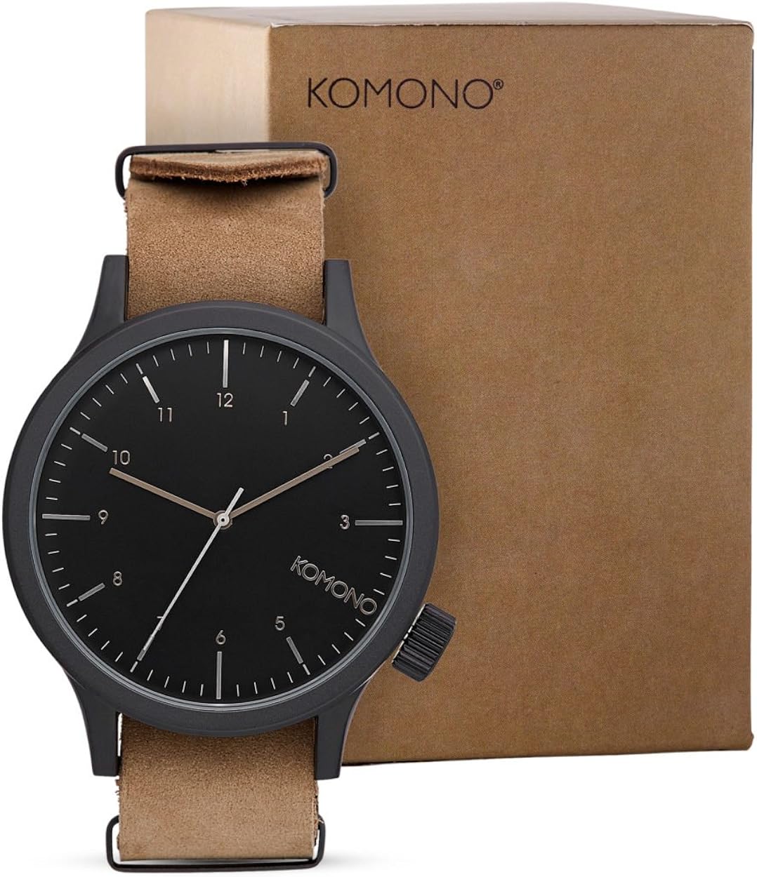 Komono Reloj Analógico de Cuarzo Unisex con Correa de Cuero ...