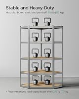 SONGMICS Corner Shelf 5-Tier Garage Storage Heavy Duty 875 kg Silver Beige view 5