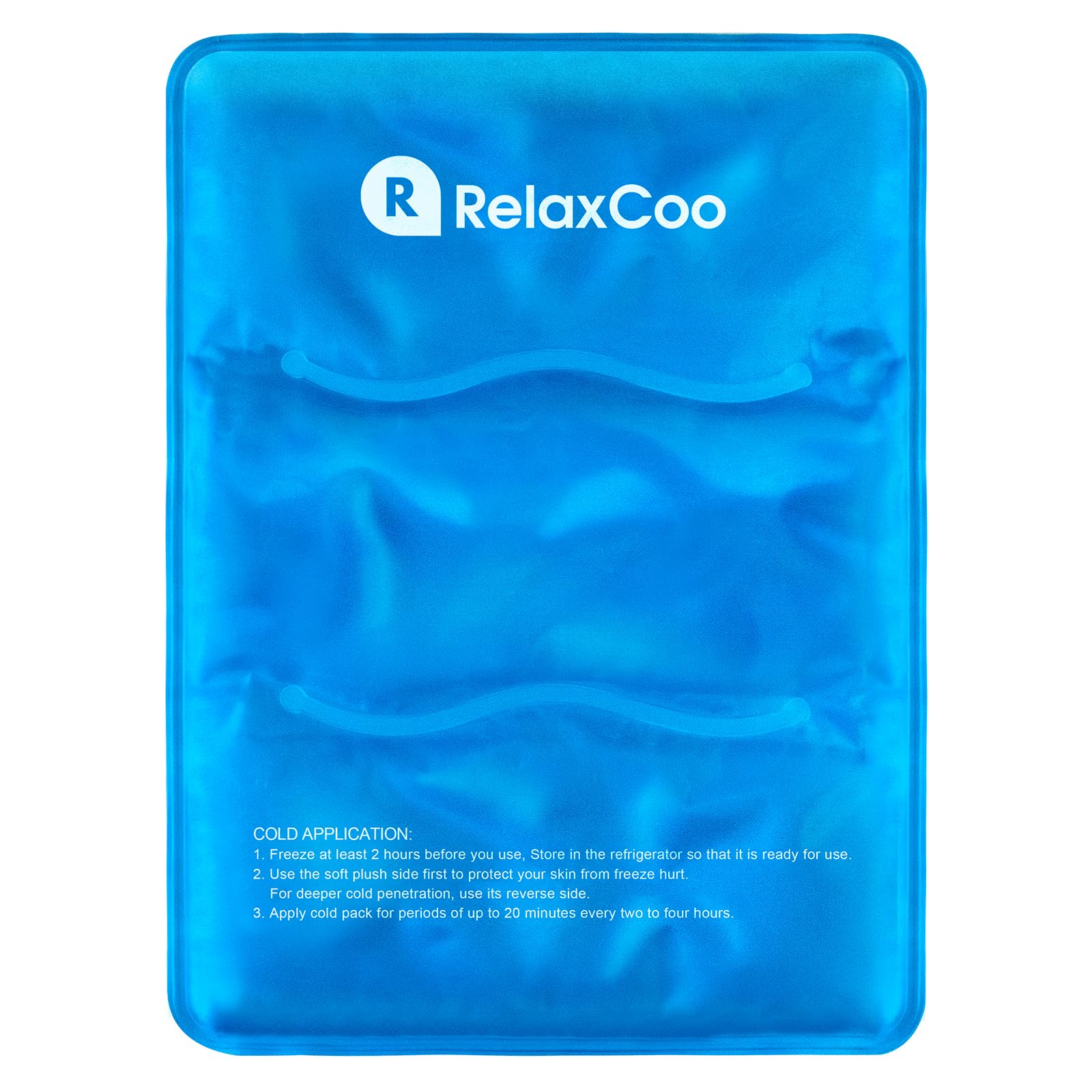Photo 1 of RelaxCoo Large Flexible Ice Pack for Injuries Reusable Gel, 11x14.5 Inches, Cold Compress for Hip, Shoulder, Knee, Back Pain, Swelling, Bruises, Surgery