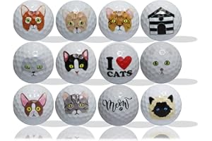 GBM GOLF BALL MANUFACTURERS Cat Lover Golf Balls 12pk • - Great Gift IDEA from Moms, DADS and Kids - Perfect for The Person who has Everything.