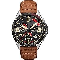 Amazon.com: AVI-8 Mens 43.5mm Hawker Hurricane Carey Dual Time