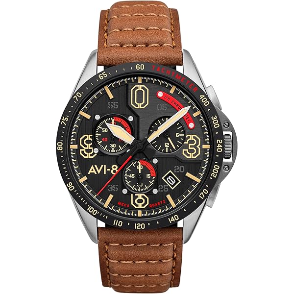 Amazon.com: AVI-8 Mens 42mm Spitfire Lock Chronograph