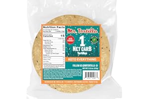 Mr. Tortilla Low Carb Tortilla Wraps - Keto Tortillas with Avocado Oil - Street Taco Size - 1 Net Carb per Serving - Low Calorie Keto Wraps - Low Carb Tortillas - (Everything Bagel, 24 Count)
