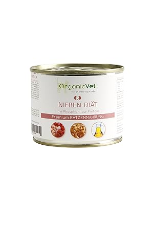 ORGANICVET Katze Nassfutter Veterinary Nieren-Diät, 6er Pack (6 x 200 g)