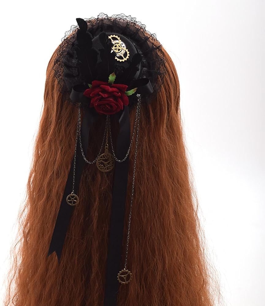 GRACEART Steampunk Hat Women's Topper Headwear (A)(Size: S) - Image 5