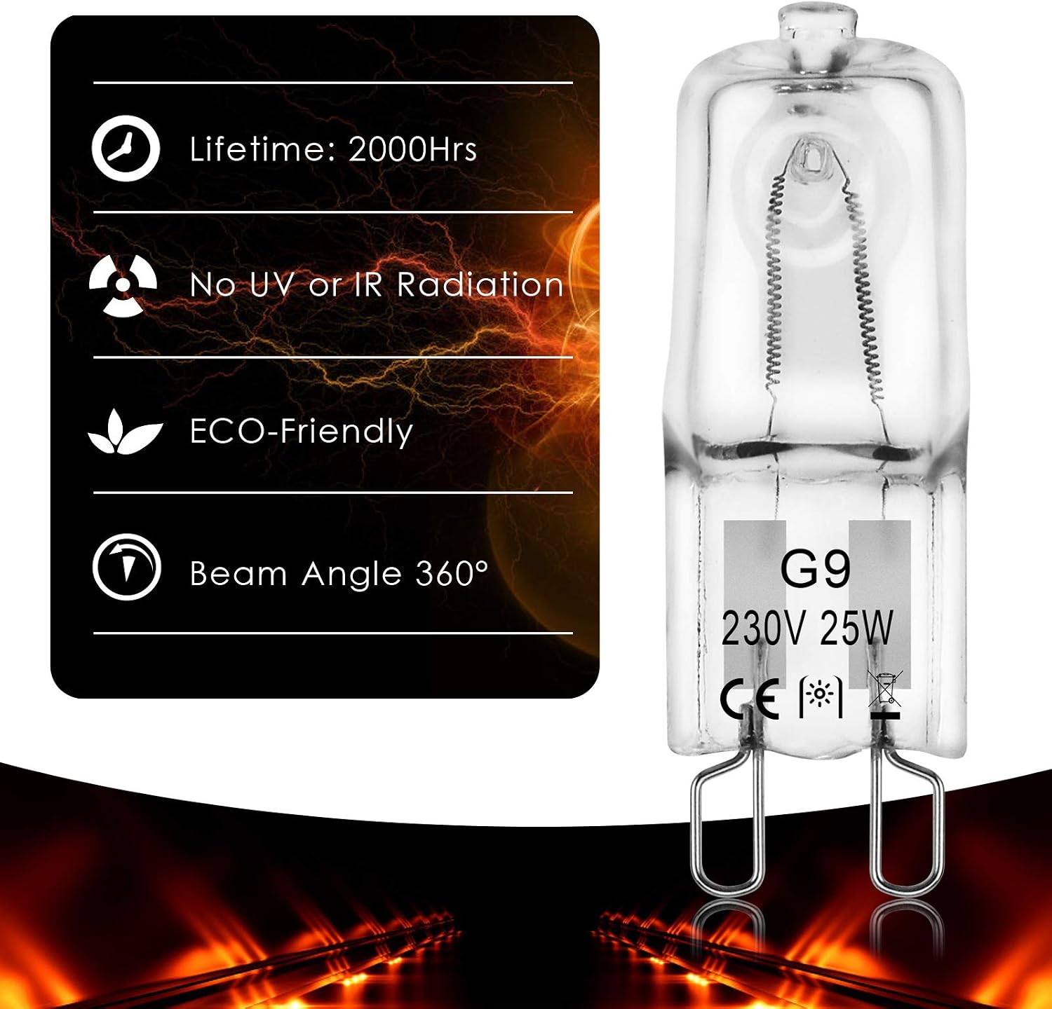 BROTOU G9 25W Halogen Bulbs, 230V 500LM 2800K Warm White Capsule Bulbs, Dimmable (12 Pack, 25, Watts), 12 Count (Pack of 1) - Image 4