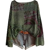 YOLAI Coastal Grandma Sweater Womens Long Sleeve Shirts Casual Crewneck Flowy Boho Tops Trendy Fall Anthropologie Clothes