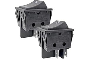 SONZROD 2-Pack Canal R Series Rocker Switch 16A/20A 125VAC/250VAC 4-Pin DPST for Peloton Treadmills, Hongju R Series, Taiheng TH3, Defond DRH-2415-3