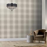 Arthouse Country Tartan Taupe Wallpaper 294903 - Paste The Wall Vinyl Check view 3