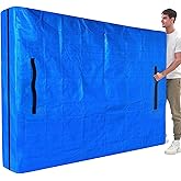Mattress Bags for Moving, BETU Mattress Protector Waterproof Mattress Cover Twin XL Size Storage Bags with 8 Heavy-Duty Handles and Zipper for College Bed Extra Thick Large(82"x42"x15" Blue)