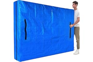 Mattress Bags for Moving, BETU Mattress Protector Waterproof Mattress Cover Queen Size Storage Bags with 8 Heavy-Duty Handles and Zipper for Bed Extra Thick Large Reusable (82"x62"x15" Blue)