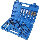 Injector Brush Cleaner, 19 Pcs Injector Cleaning Kit Cylinder Heads Bore Cleaning Brush Universal Fit for Vehicle