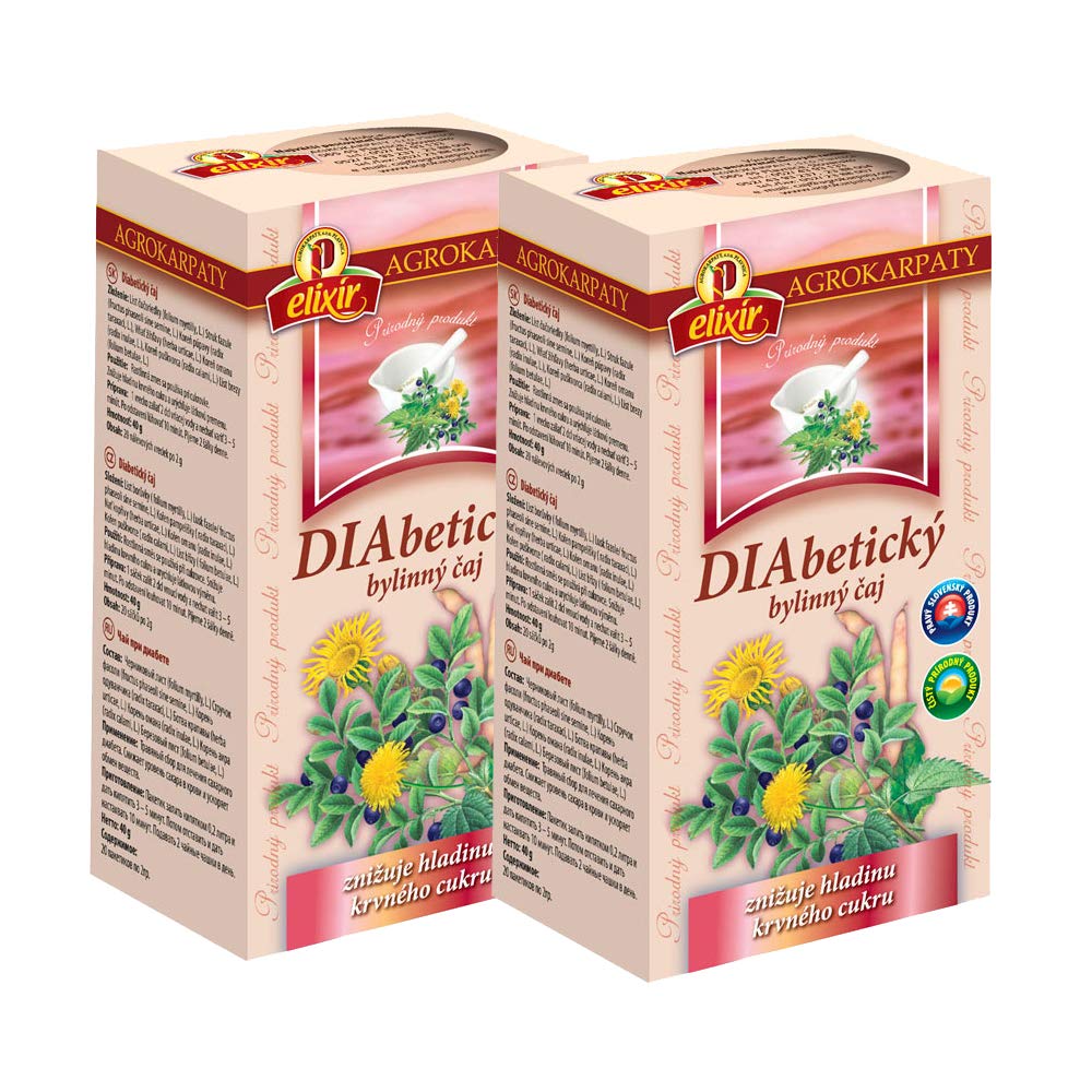 Diabetic Tea | Natural Herbal Tea for Diabetes | Blood Sugar Management (2 Pack, 40 Tea Bags 80g)