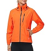 Nepest Womens Cycling Rain Jackets Lightweight Waterproof Biking Running Windbreaker UPF 50+ Reflective Packable Hooded