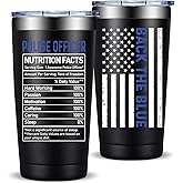 Fufandi Police Officer Gifts - Police Gifts for Men, Women - Retirement Christmas Fathers Day Birthday Gift for Dad Husband - Tumbler Cup 20oz