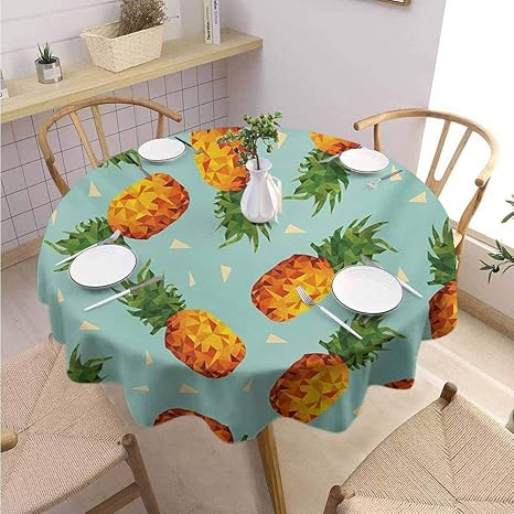 Amazon レトロ レストラン 円形テーブルクロス 水玉模様 パステルカラー オールドファッション タイルリング ピクニック クロス ミントグリーン ダークトープ ベージュ 50 Round Inch テーブルクロス オンライン通販