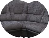 Sofas and More Texas Corner Sofa 6 Seat Chenille Grey Black Living Room Couch view 5