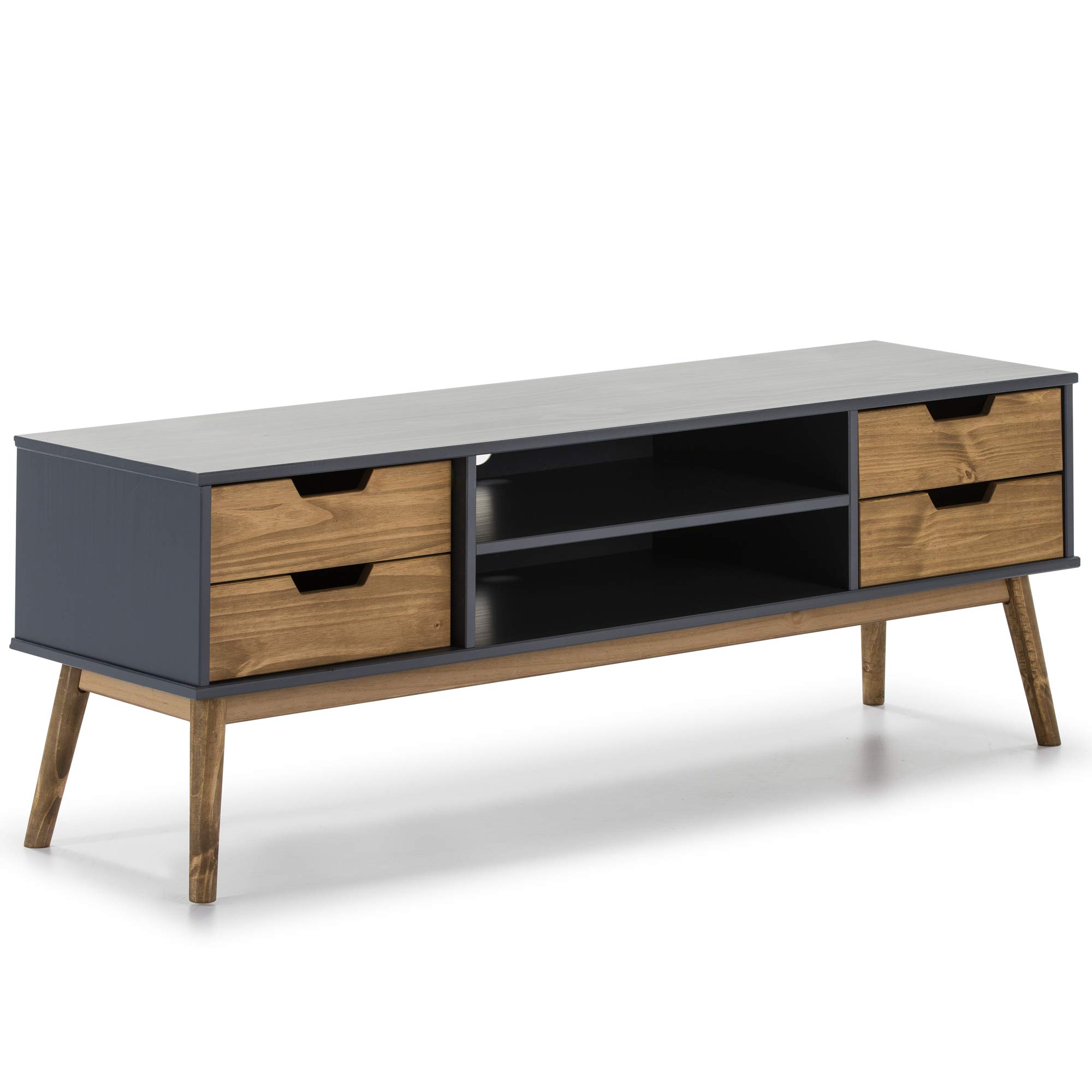 VS-Venta-stock-Mueble-TV-Java-1-Puerta-y-2-cajones-GrisCera-Madera-de-Pino-140-cm-Ancho-40-cm-Profundo-y-52-cm-Alto