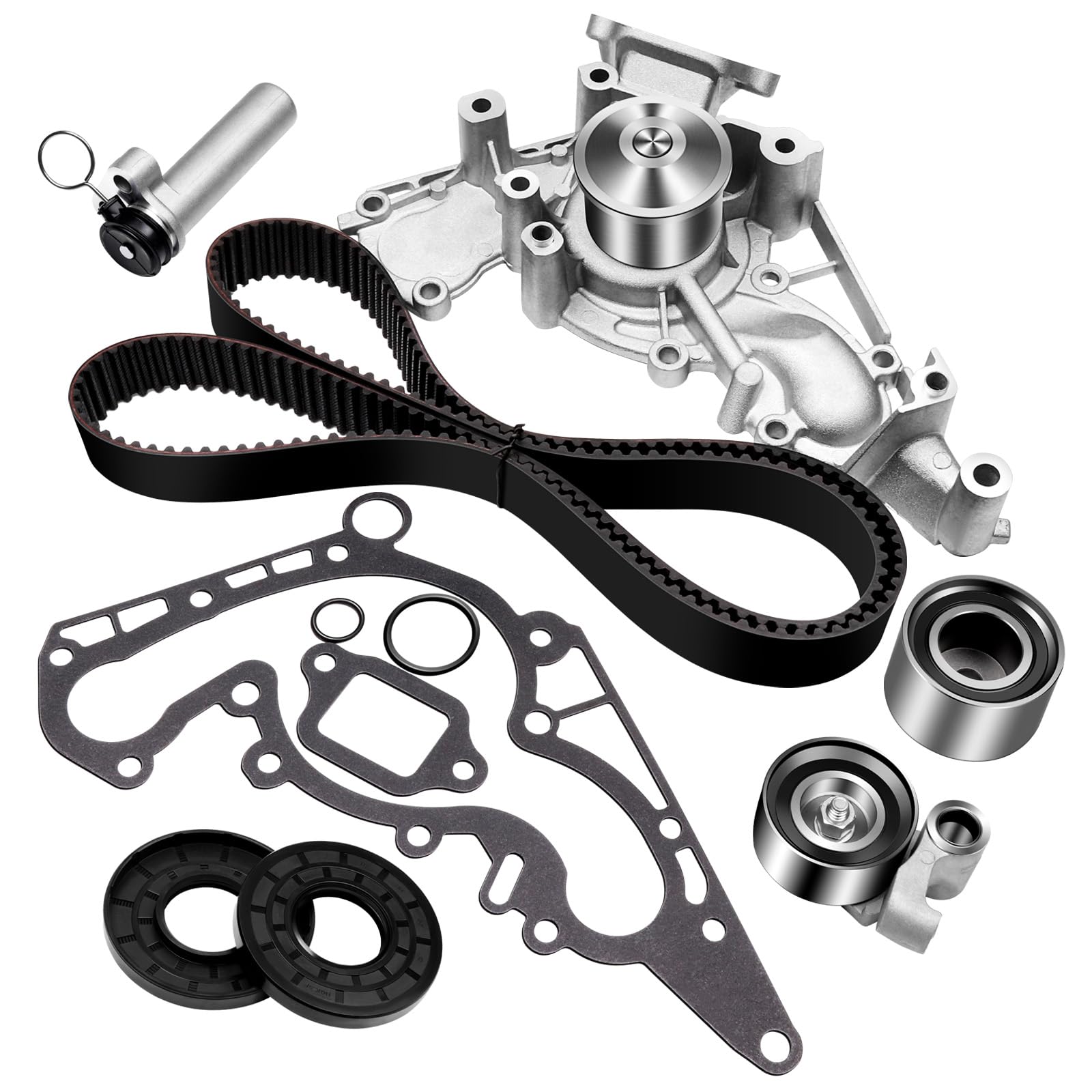 ECCPP Timing Belt Kit with Water Pump Compatible For Lexus GS400 GS430 GX470 LS400 LS430 LX470 SC400 SC430,For Toyota For 4Runner For Land Cruiser For Sequoia For Tundra TS26298 ITM298 WP2036 Image