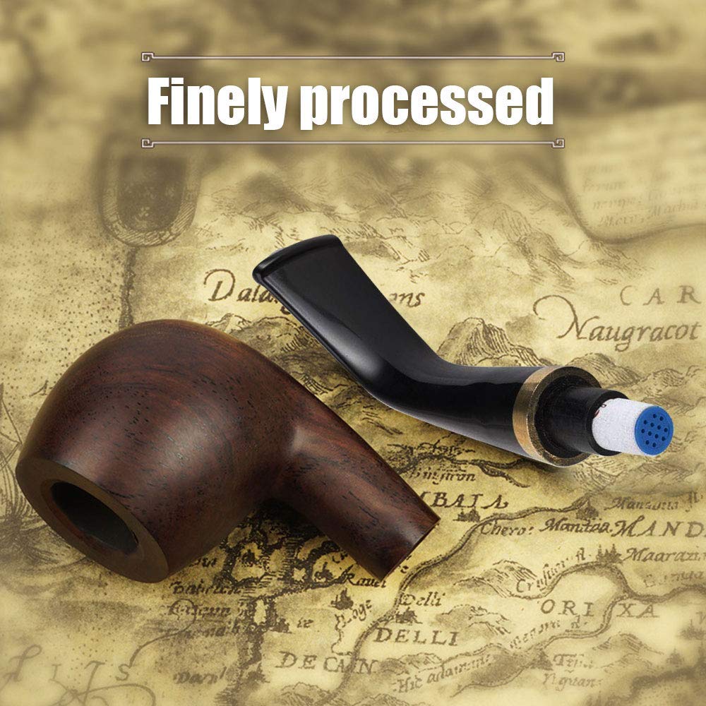 Scotte Luxury Tobacco Smoking Pipe Set,Leather Tobacco Pipe Pouch Wood